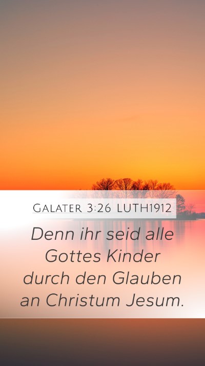 Galater 3:26 LUTH1912 Bible Verse Image