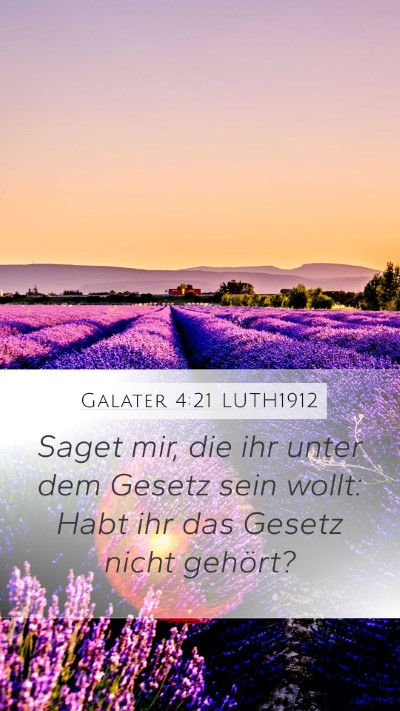 Galater 4:21 LUTH1912 Bible Verse Image