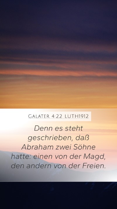 Galater 4:22 LUTH1912 Bible Verse Image