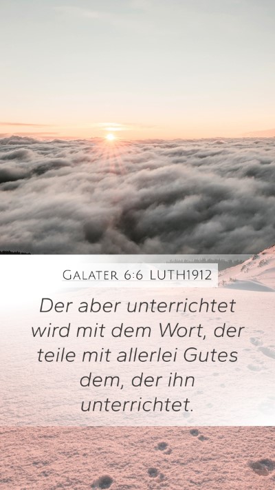 Galater 6:6 LUTH1912 Bible Verse Image