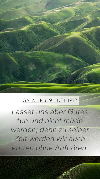 Galater 6:9 LUTH1912 Bible Verse Image