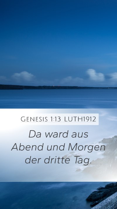 Genesis 1:13 LUTH1912 Bible Verse Image