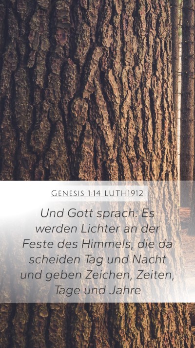 Genesis 1:14 LUTH1912 Bible Verse Image