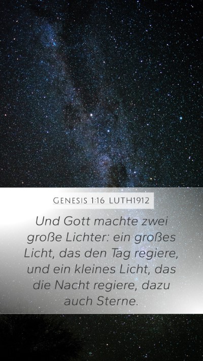 Genesis 1:16 LUTH1912 Bible Verse Image