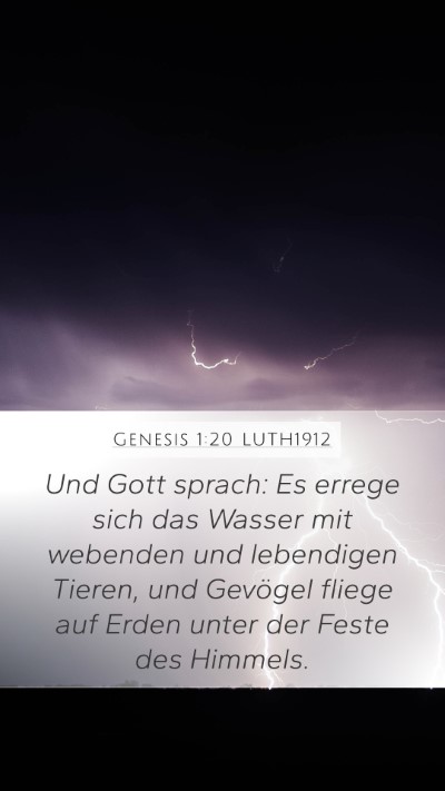 Genesis 1:20 LUTH1912 Bible Verse Image