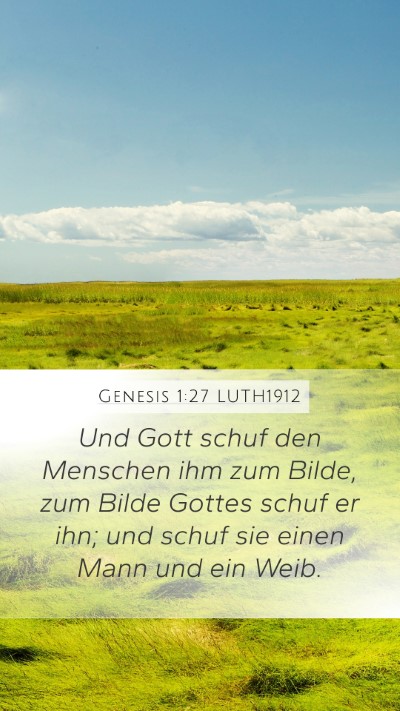 Genesis 1:27 LUTH1912 Bible Verse Image