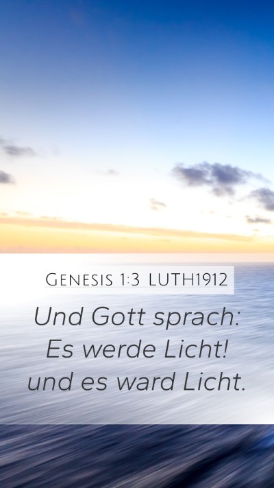 Genesis 1:3 LUTH1912 Bible Verse Image