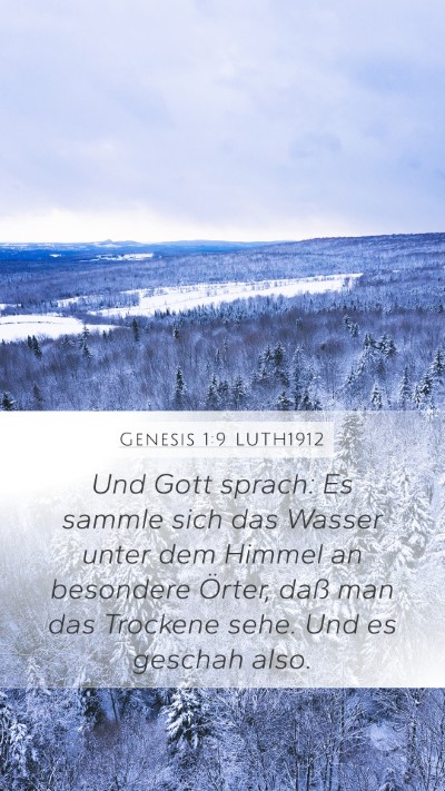 Genesis 1:9 LUTH1912 Bible Verse Image