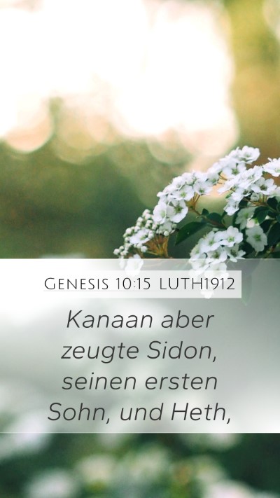Genesis 10:15 LUTH1912 Bible Verse Image