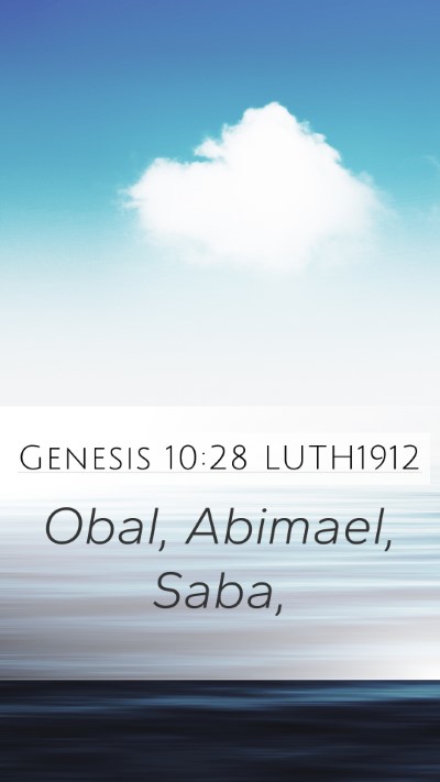 Genesis 10:28 LUTH1912 Bible Verse Image