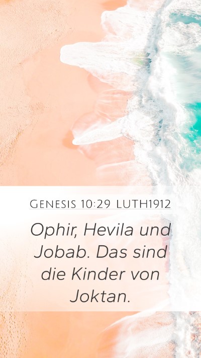Genesis 10:29 LUTH1912 Bible Verse Image