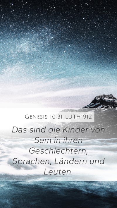 Genesis 10:31 LUTH1912 Bible Verse Image