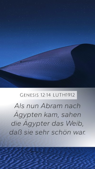 Genesis 12:14 LUTH1912 Bible Verse Image