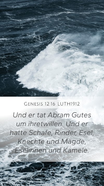 Genesis 12:16 LUTH1912 Bible Verse Image