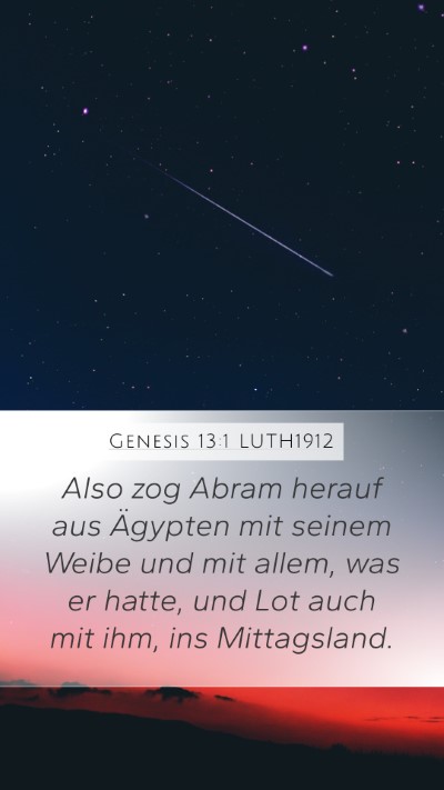 Genesis 13:1 LUTH1912 Bible Verse Image