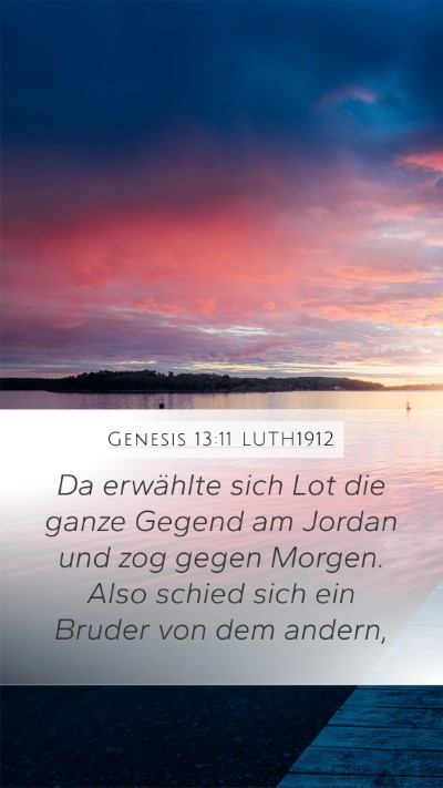 Genesis 13:11 LUTH1912 Bible Verse Image
