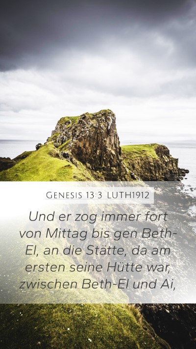 Genesis 13:3 LUTH1912 Bible Verse Image