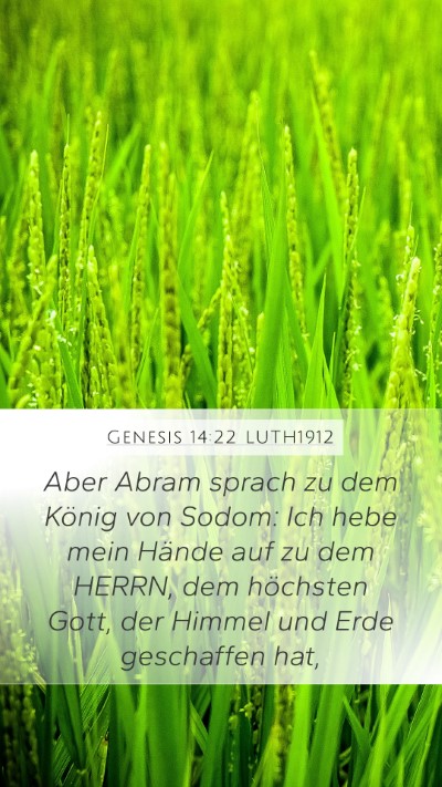 Genesis 14:22 LUTH1912 Bible Verse Image