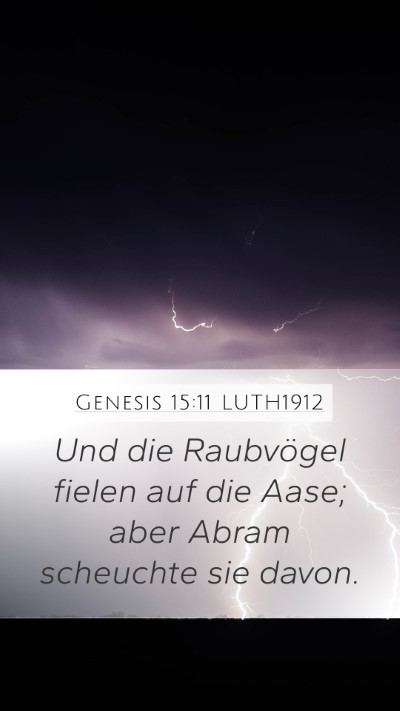 Genesis 15:11 LUTH1912 Bible Verse Image