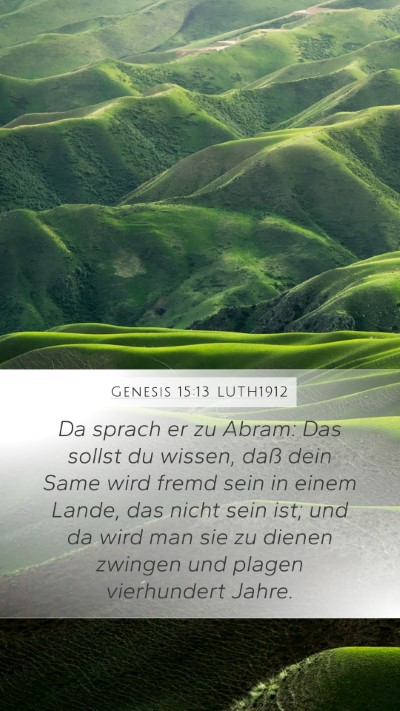 Genesis 15:13 LUTH1912 Bible Verse Image
