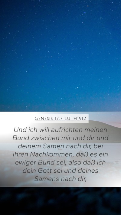 Genesis 17:7 LUTH1912 Bible Verse Image