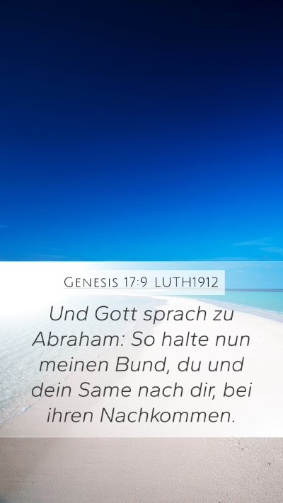 Genesis 17:9 LUTH1912 Bible Verse Image