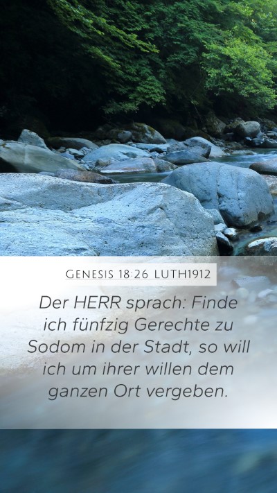 Genesis 18:26 LUTH1912 Mobile Phone Wallpaper - Der HERR sprach: Finde ich fünfzig Gerechte zu - Mobile Bible Verse Wallpaper