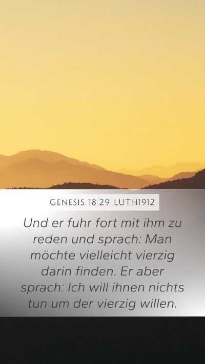 Genesis 18:29 LUTH1912 Bible Verse Image