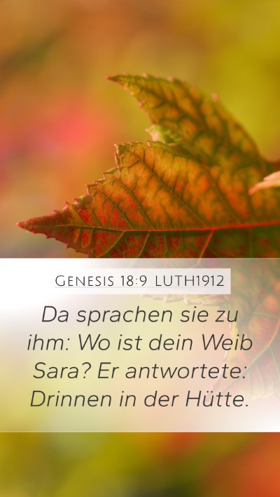 Genesis 18:9 LUTH1912 Bible Verse Image