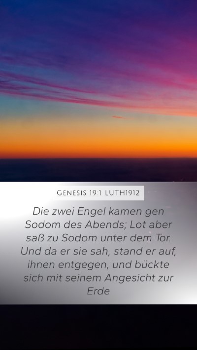 Genesis 19:1 LUTH1912 Bible Verse Image