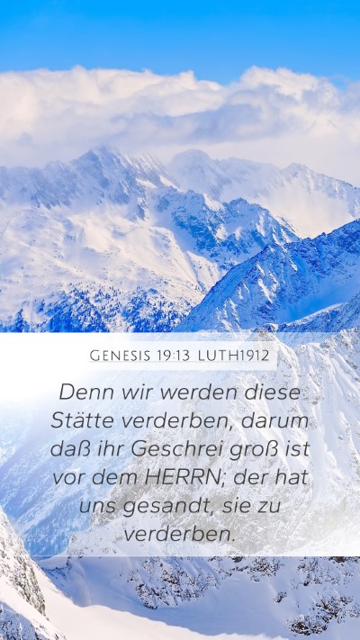 Genesis 19:13 LUTH1912 Bible Verse Image