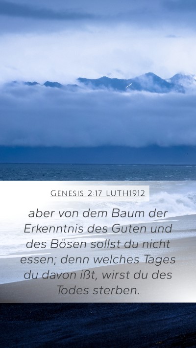 Genesis 2:17 LUTH1912 Bible Verse Image
