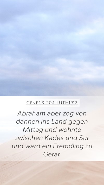 Genesis 20:1 LUTH1912 Bible Verse Image