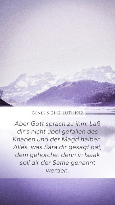 Genesis 21:12 LUTH1912 Bible Verse Image