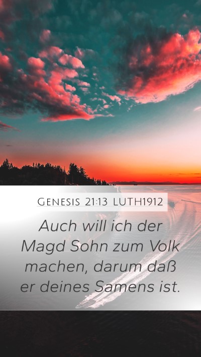 Genesis 21:13 LUTH1912 Bible Verse Image