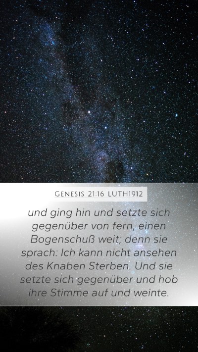 Genesis 21:16 LUTH1912 Bible Verse Image