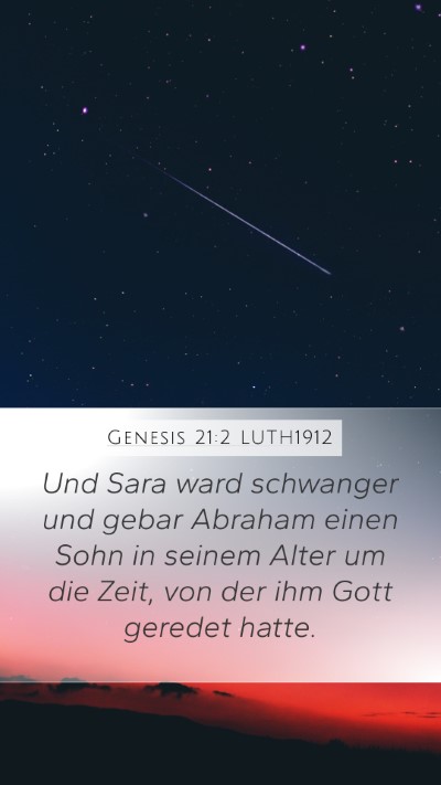 Genesis 21:2 LUTH1912 Bible Verse Image