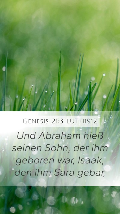 Genesis 21:3 LUTH1912 Bible Verse Image