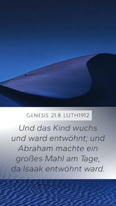 Genesis 21:8 LUTH1912 Bible Verse Image