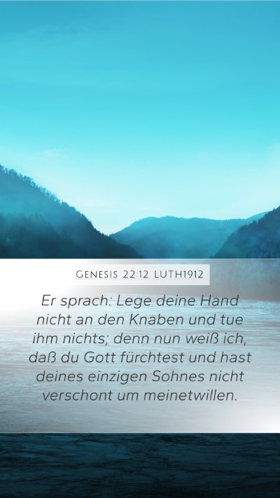 Genesis 22:12 LUTH1912 Bible Verse Image