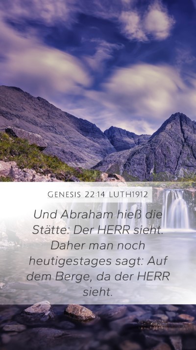 Genesis 22:14 LUTH1912 Bible Verse Image