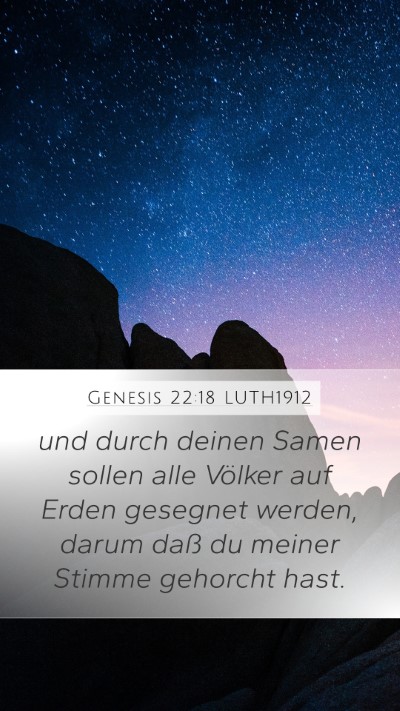 Genesis 22:18 LUTH1912 Bible Verse Image