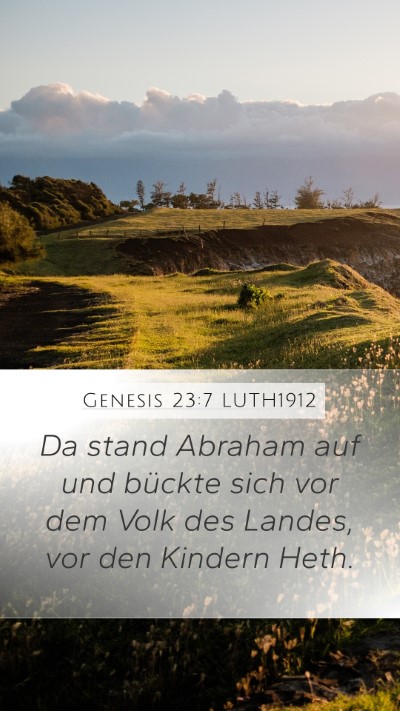 Genesis 23:7 LUTH1912 Bible Verse Image