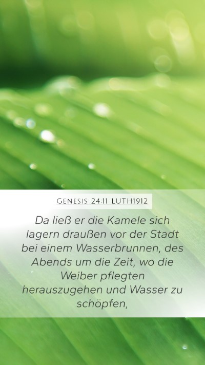 Genesis 24:11 LUTH1912 Bible Verse Image