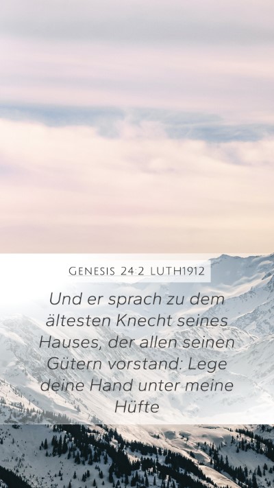 Genesis 24:2 LUTH1912 Bible Verse Image