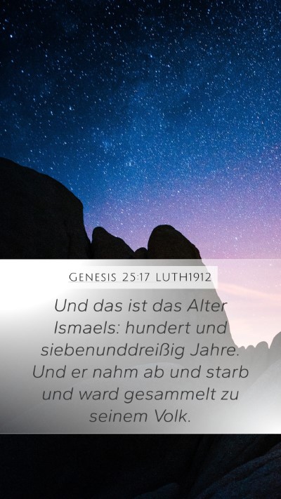Genesis 25:17 LUTH1912 Bible Verse Image