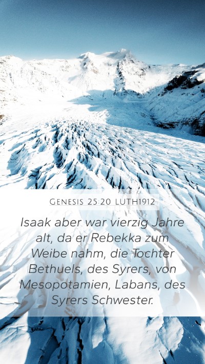 Genesis 25:20 LUTH1912 Bible Verse Image