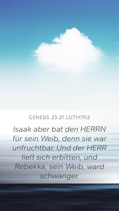 Genesis 25:21 LUTH1912 Bible Verse Image