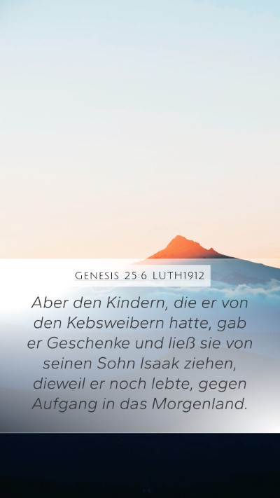 Genesis 25:6 LUTH1912 Bible Verse Image