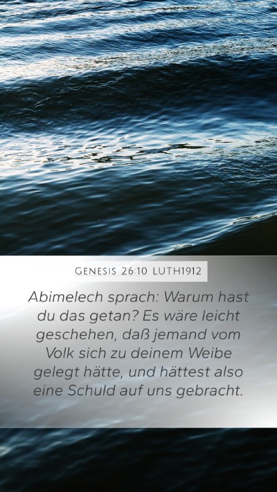 Genesis 26:10 LUTH1912 Bible Verse Image